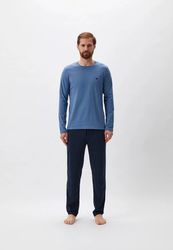 Pánské pyžamo 111791 4R567 61436 tm. modré - Emporio Armani
