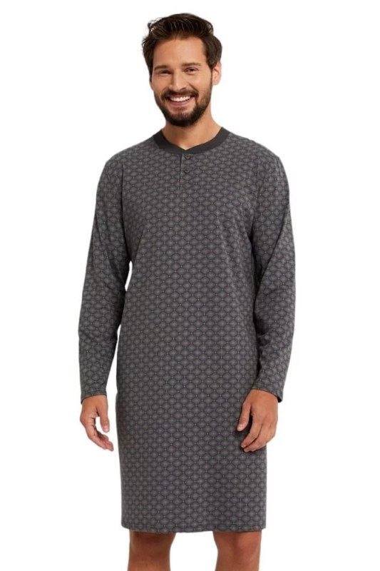 Pánská noční košile Balmer šedá - Italian Fashion - Pánské oblečení pyžama