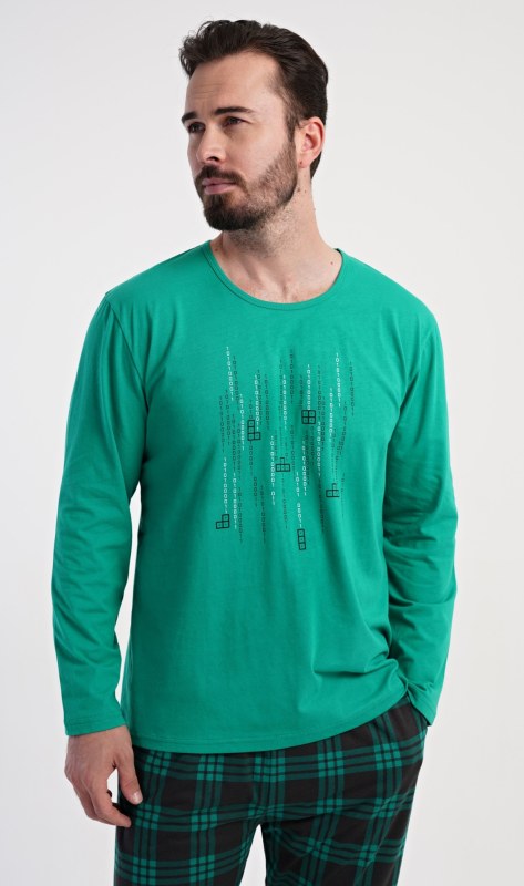 Pánské pyžamo dlouhé Tetris