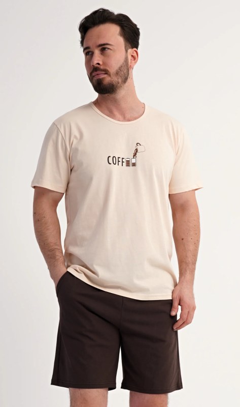 Pánské pyžamo šortky Coffee