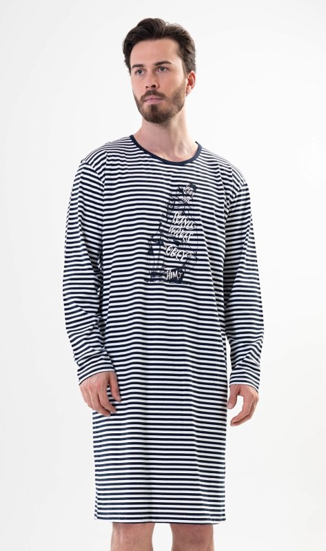 Pánská noční košile s dlouhým rukávem Plachetnice - Pánské oblečení pyžama