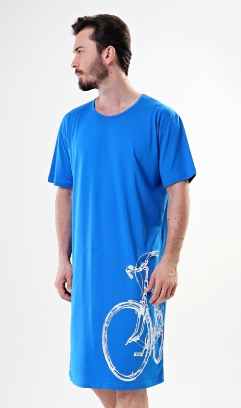Pánská noční košile s krátkým rukávem Velké kolo - Pánské oblečení pyžama