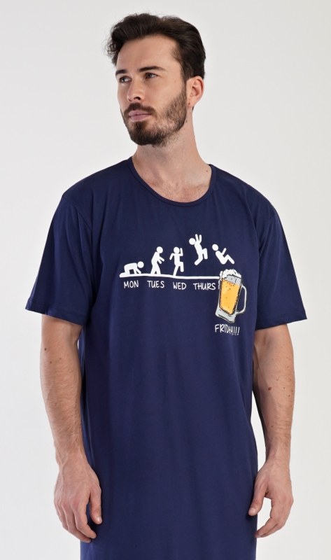 Pánská noční košile s krátkým rukávem Filip - Pánské oblečení pyžama