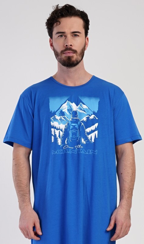 Pánská noční košile s krátkým rukávem Mountain - Pánské oblečení pyžama