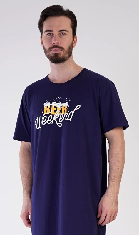 Pánská noční košile s krátkým rukávem Beer weekend