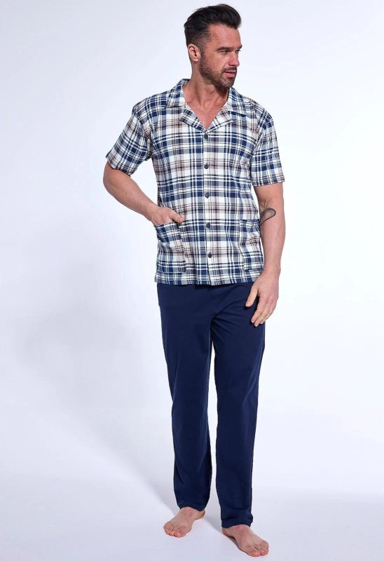 Pyžamo Cornette 318/54 cr/r 3XL-5XL pánské rozepínací