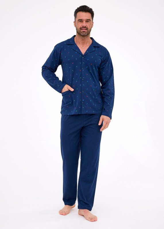 Cornette pyžamo 114/79 dlouhé/r S-2XL pánské rozepínací