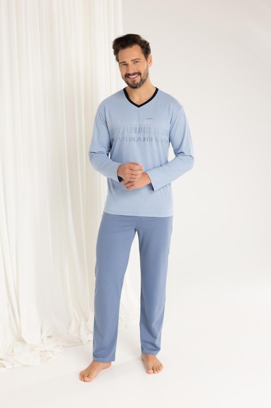Pyžamo Regina 495 dlouhé/r 2XL-3XL Z25/26 pánské - Pánské oblečení pyžama