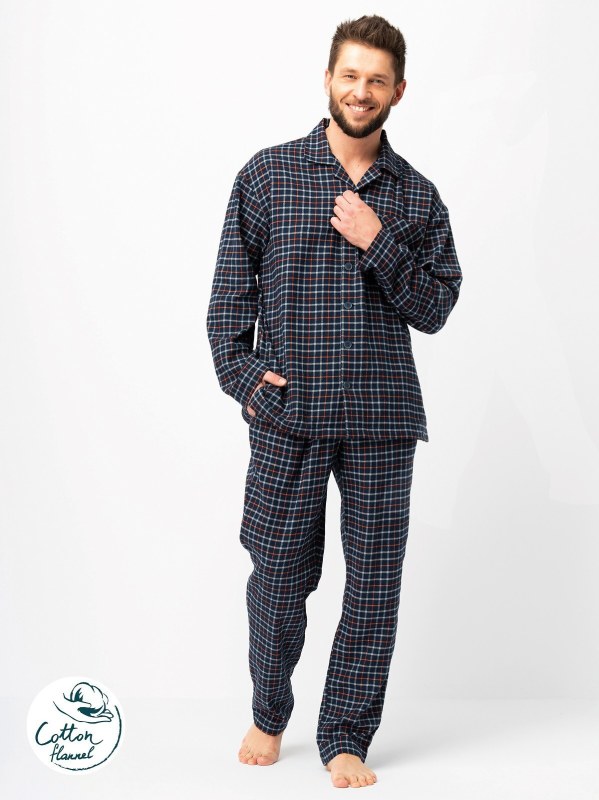 Pánské pyžamo Key MNS 480 B25 délka/r M-2XL na zip