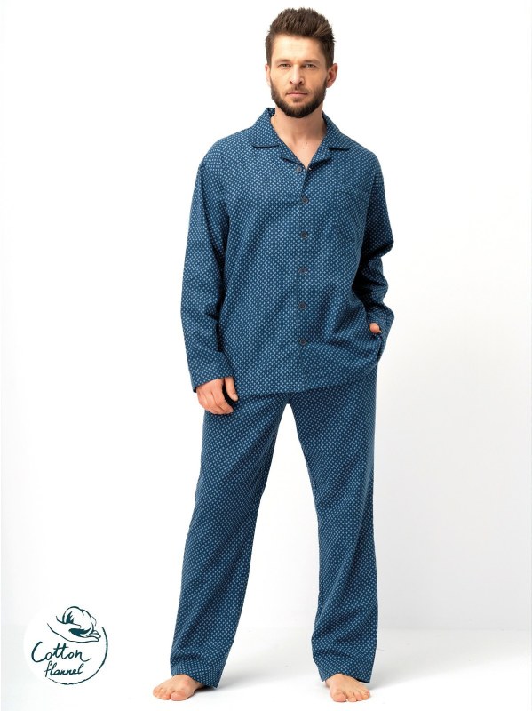 Pánské pyžamo Key MNS 815 B25 délka/r 3XL-4XL na zip