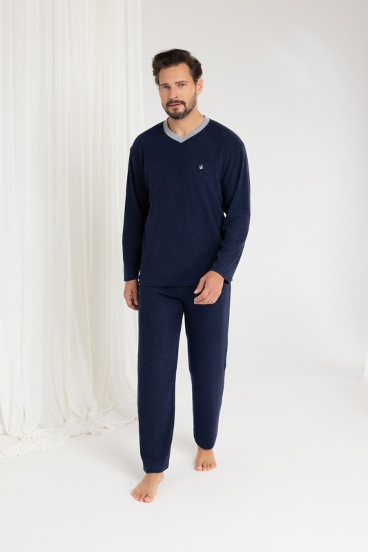 Pyžamo Regina 489 dlouhé/r froté 2XL-3XL pánské