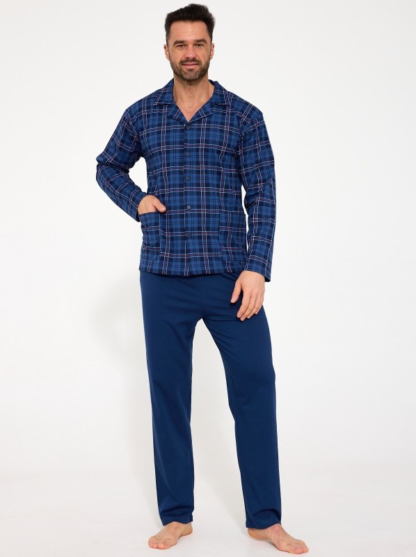 Pyžamo Cornette 114/84 dlouhé/r S-2XL rozepínací