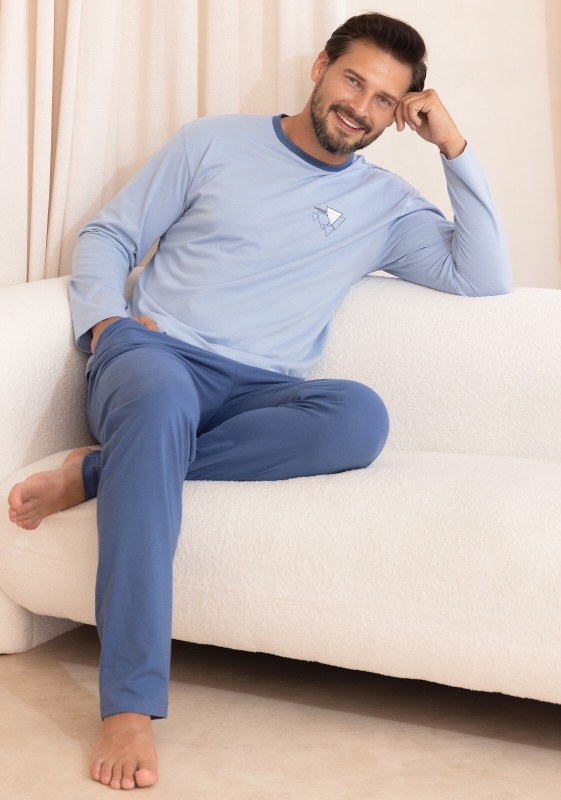 Pyžamo Regina 6009 dlouhé rukávy, velikosti M–3XL, Z26