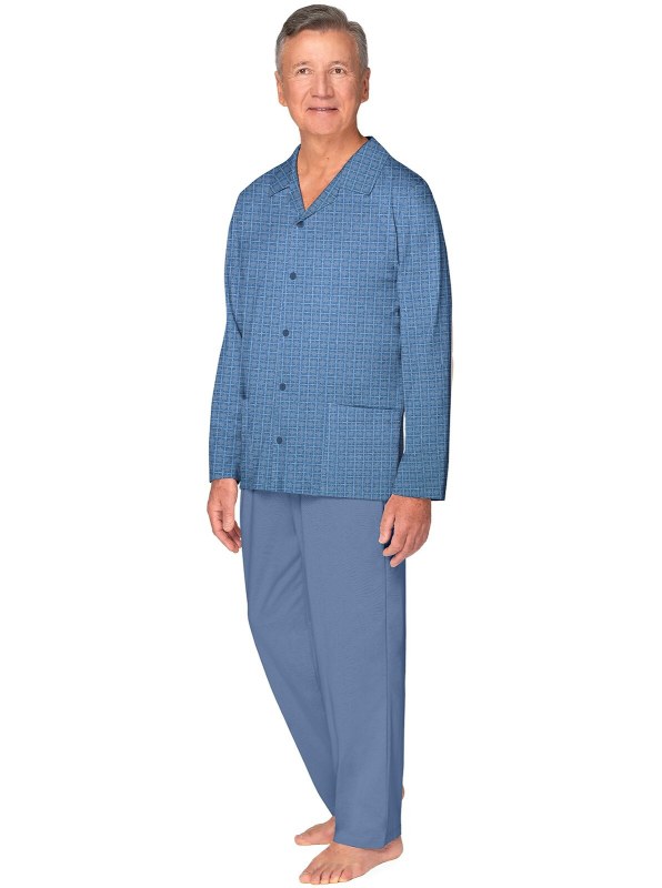 Pánské pyžamo Martel 403 Antoni III délka/r 3XL-4XL pyžamo na zip - Pánské oblečení pyžama