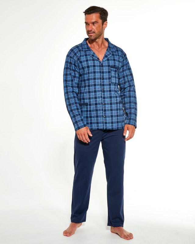 Pánské rozepínací pyžamo Cornette 114/48 654304 3XL-5XL - Pánské oblečení pyžama