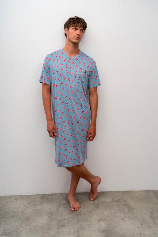 Vamp - Pohodlná pánská noční košile 16614 - Vamp - Pánské oblečení pyžama