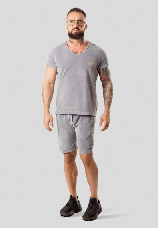 TRES AMIGOS WEAR Set W007-SKK-KKR Grey - Pánské oblečení soupravy