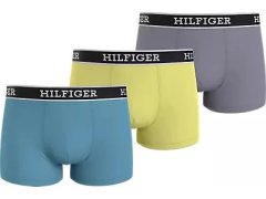 Pánské boxerky 3Pack UM0UM03185 0UM modré/žluté/šedé - Tommy Hilfiger