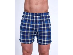 Pánské boxerky Comfort 002/318 Tmavě se světle modrá karo - Cornette