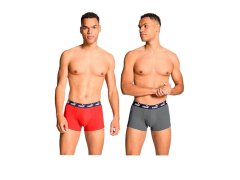 Pánské boxerky Puma 2-Pack červená šedá pohodlná bavlna