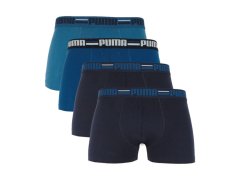 Puma Brand Elastické pánské boxerky 4ks tmavě modrá/modrá 938197 02