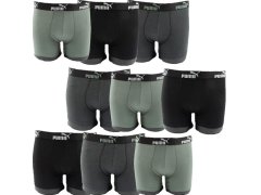 Pánské boxerky Puma 9-Pack černá šedá khaki pohodlná bavlna