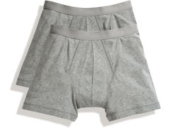 Fruit of the Loom Classic Boxer 2-Pack Pánské boxerky, balení po 2 ks 16.7026 light grey marl/light grey mar