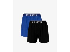 Pánské volné boxerky ATLANTIC 2Pack - modrá, námořnická modrá