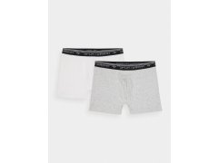 Pánské spodní prádlo boxerky 4F (2Pack) - šedé/bílé