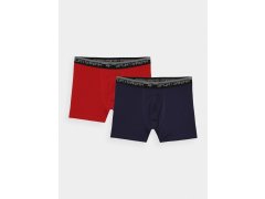 Pánské spodní prádlo boxerky 4F (2-pack) - tmavě modré/červené