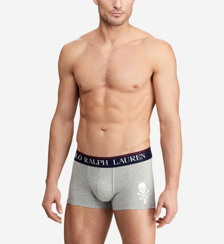 Boxerky 714753009001 šedá - Ralph Lauren - Pánské oblečení spodní prádlo boxerky