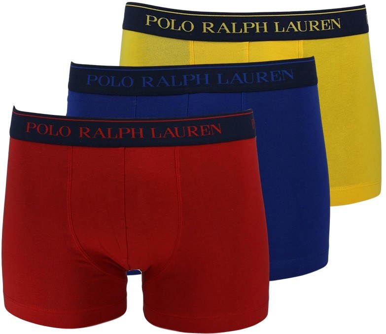 Boxerky 3 psc 714662050040 žlutočervenomodrá - Ralph Lauren - Pánské oblečení spodní prádlo boxerky