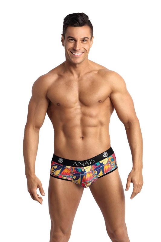 Pánské boxerky otevřené Comics jock bikini - Anais
