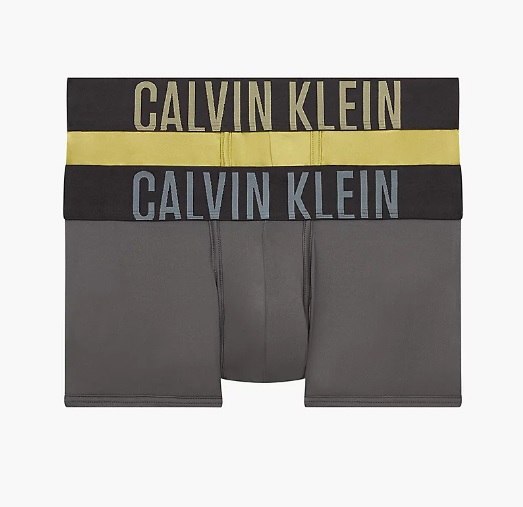 Boxerky 2 pack NB2599A 6HH šedá/khaki - Calvin Klein - Pánské oblečení spodní prádlo boxerky