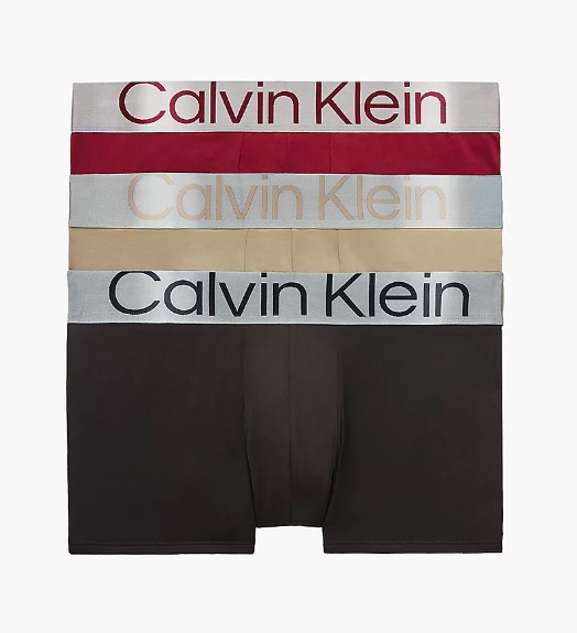 Pánské boxerky NB3074A 6IF černá/béžová/bordó - Calvin Klein - Pánské oblečení spodní prádlo boxerky