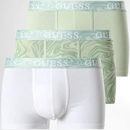 Pánské boxerky U3BG05K6YW0 P8AD zelenobílé - Guess - Pánské oblečení spodní prádlo boxerky
