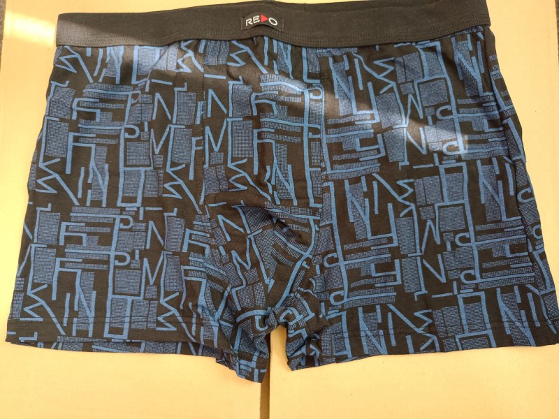 Pánské boxerky 8464 modro-černé - Redo - Pánské oblečení spodní prádlo boxerky