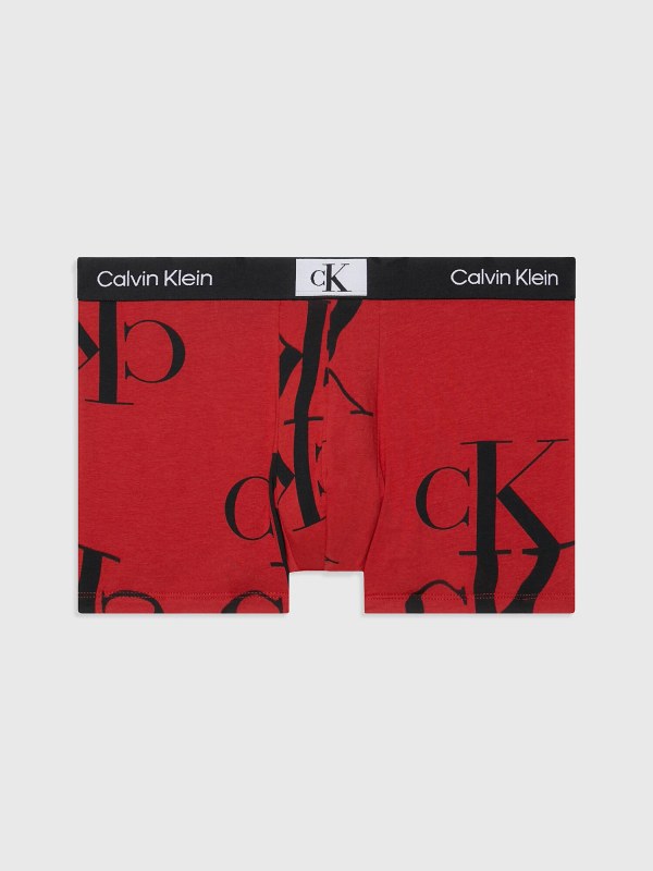 Pánské boxerky 000NB3403A GNP červené s potiskem - Calvin Klein