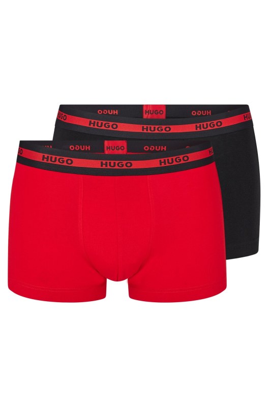 Pánské boxerky 50469775 černočervené - Hugo Boss - Pánské oblečení spodní prádlo boxerky