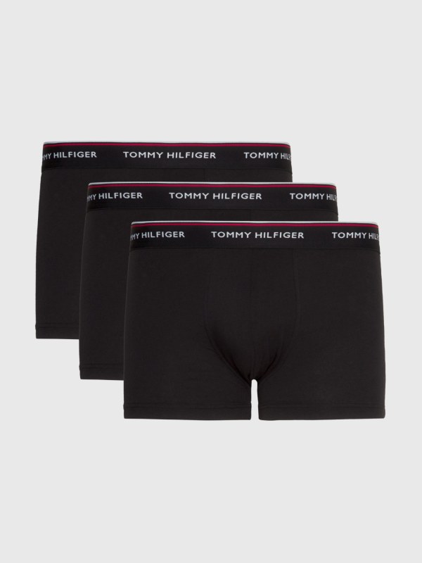 Pánské boxerky 3 PACK 1U87903841 990 černá - Tommy Hilfiger - Pánské oblečení spodní prádlo boxerky