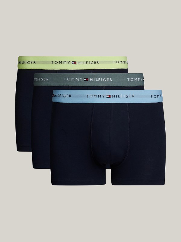 Pánské boxerky 3Pack UM0UM02763 0T9 tm. modré - Tommy Hilfiger - Pánské oblečení spodní prádlo boxerky