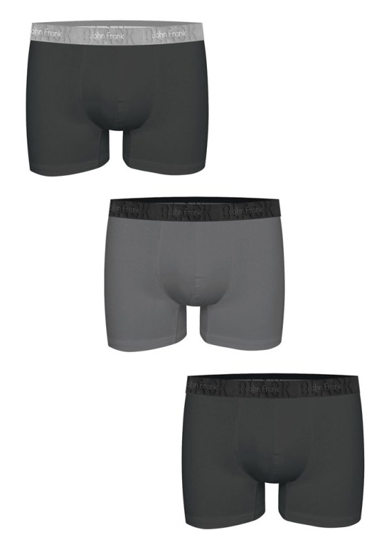 Pánské boxerky John Frank JF3BBLK03 3PACK - Pánské oblečení spodní prádlo boxerky