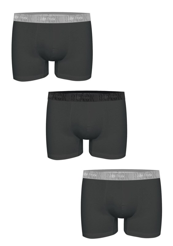 Pánské boxerky John Frank JF3BBLK02 3Pack