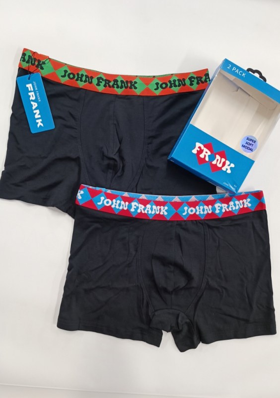 Pánské boxerky John Frank JF2BMODHYPE04 2PACK - Pánské oblečení spodní prádlo boxerky