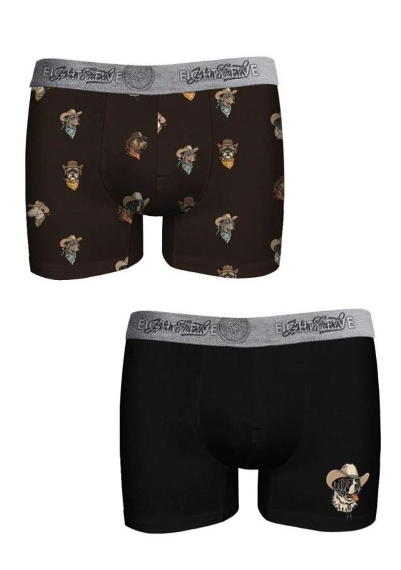 Pánské boxerky John Frank JF2BEF43 2pack Pánské boxerky John Frank JF2BEF43 2pack - Pánské oblečení spodní prádlo boxerky