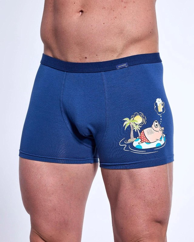 Boxerky Cornette Tattoo 280/244 Piglet S-2XL - Pánské oblečení spodní prádlo boxerky