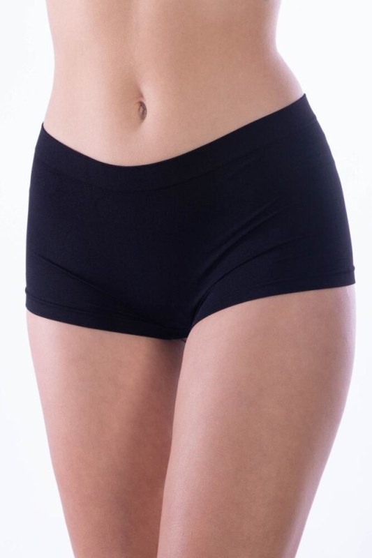 Bezešvé boxerkové kalhotky Niki černé - Pánské oblečení spodní prádlo boxerky