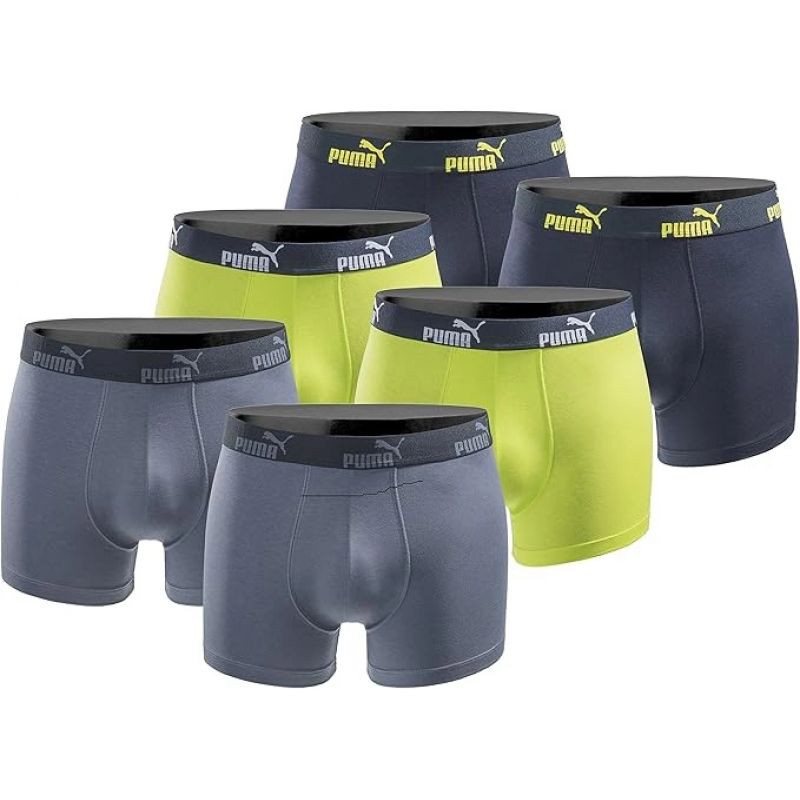 Boxerky Puma 6-pack M 1000035474471050</h1> <p>Puma - Vlastnosti: Boxerky jsou vyrobeny z&nbsp;95 % bavlny a&nbsp;5 % elastanu, zajišťují volnost pohybu, široký, pružný pas ...</p> <span class=d><em class="fa fa-truck fa-lg"></em> zdarma</span><div class=ar><span>1&nbsp;919<small>,- Kč</small></span><br><small>bez DPH: 1&nbsp;585,95</small><br><br><strong>Varianty:</strong><br><div>L <input type=button value=