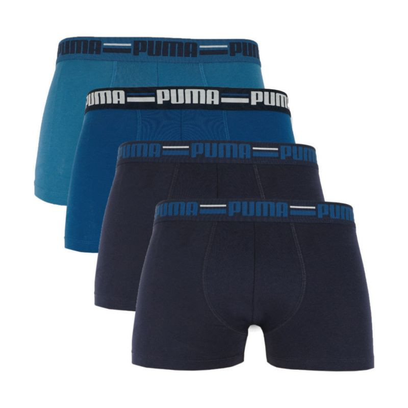 Značka Puma – elastické pánské boxerky, 4 ks, tmavě modré/modré 938197 02 - Pánské oblečení spodní prádlo boxerky