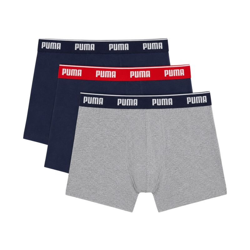 Pánské boxerky Puma, balení po 3 kusech, tmavě modré a šedé, 947130 05